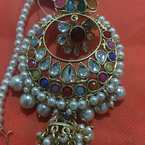 Earrings with tikka - Picture 5 of 5